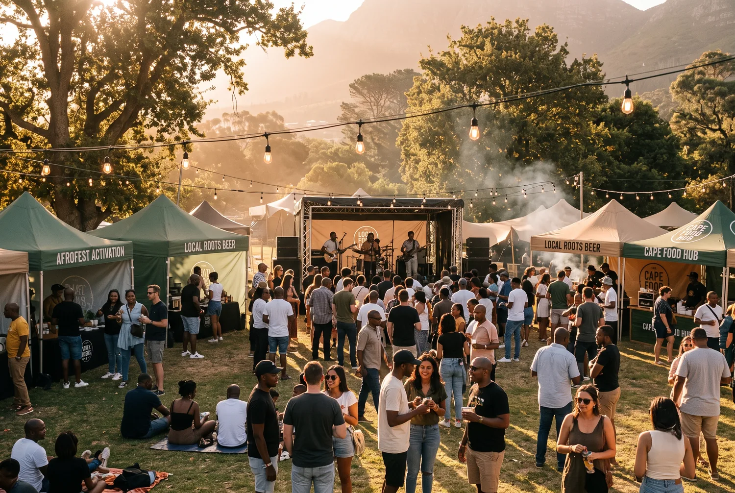 Crowd at a live outdoor event in South Africa